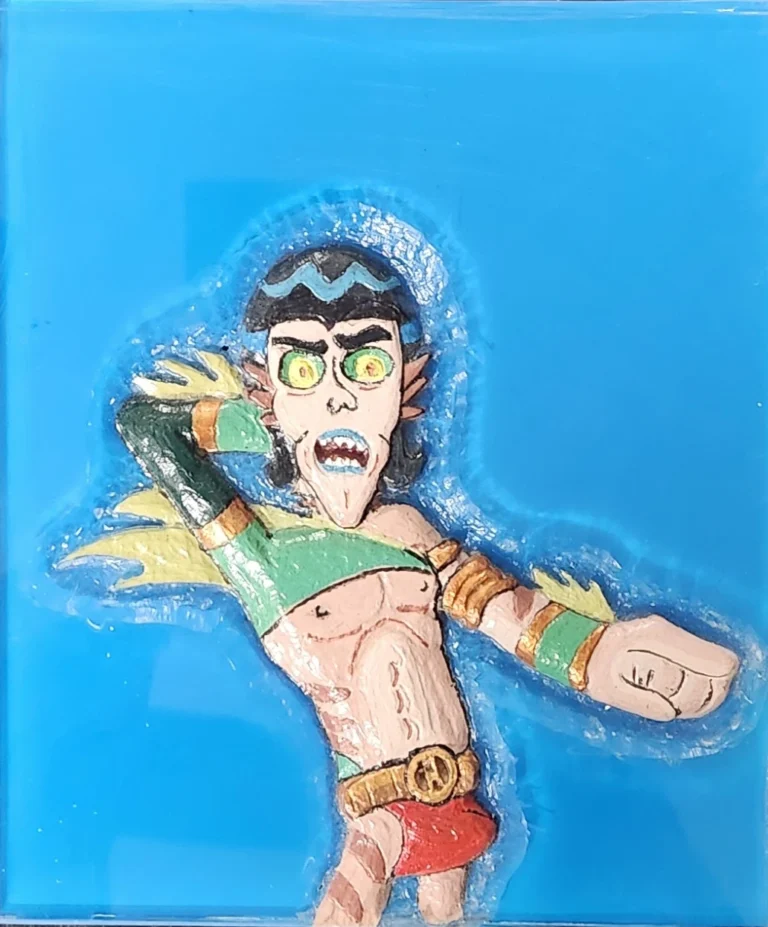 acrylic painting of Mr. Nimbus
