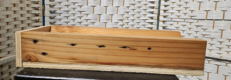 wooden bookbinding cradle view from the side