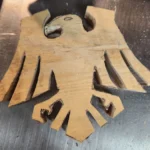 Warhammer 40k Raven Guard symbol hand carved wood